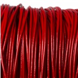 Zdjęcie - Rzemień naturalny lakierowany czerwony 2,5mm